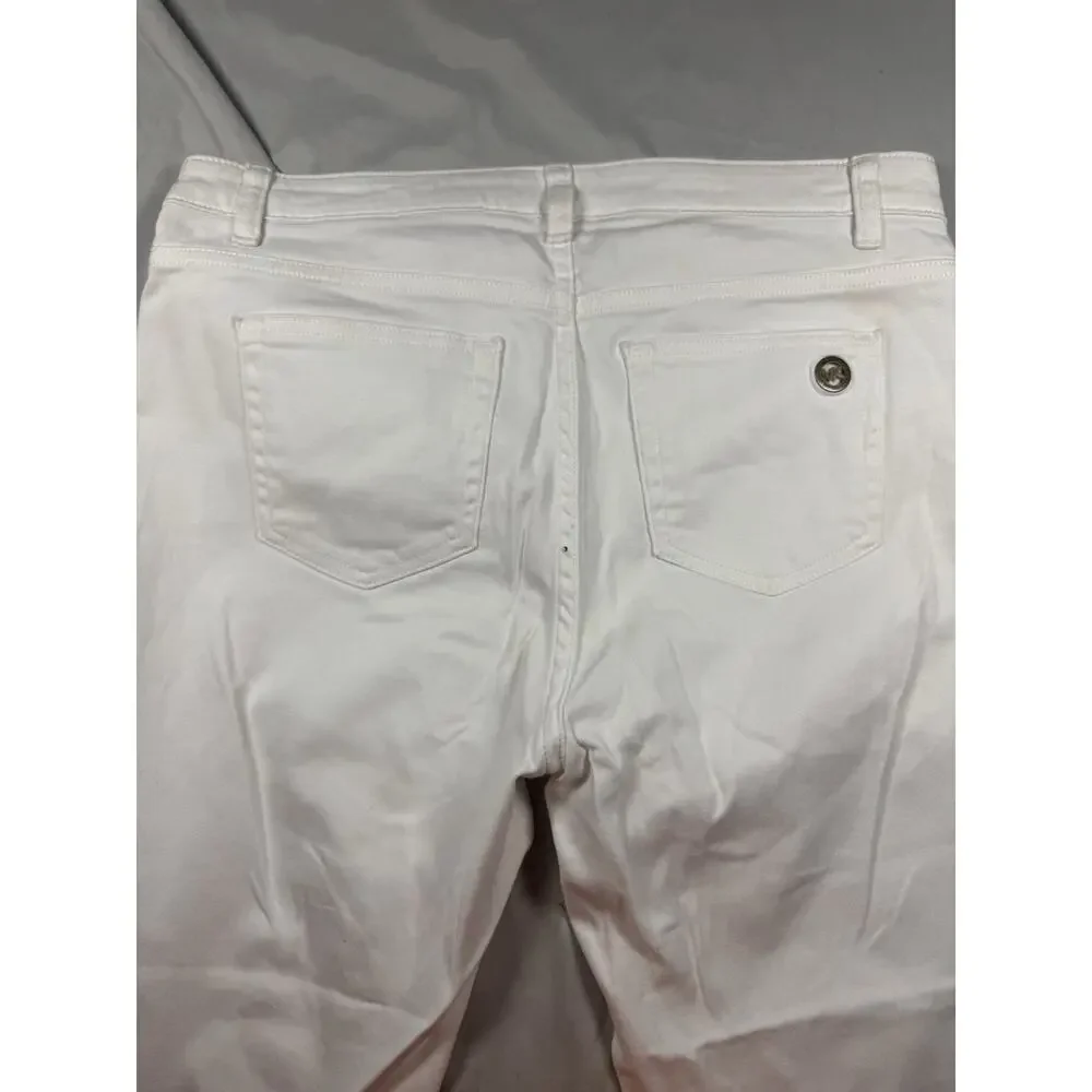 Michael Kors White Skinny Jeans Women’s Size 10 Stretch Denim